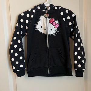 Hello Kitty Girls Sequined Hoodie Sweatshirt size 4T